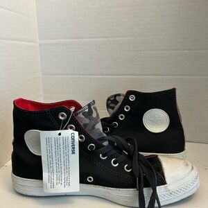 Men 8.5US Vintage Converse All Star High Black & Camo Classic Shoes New in Box